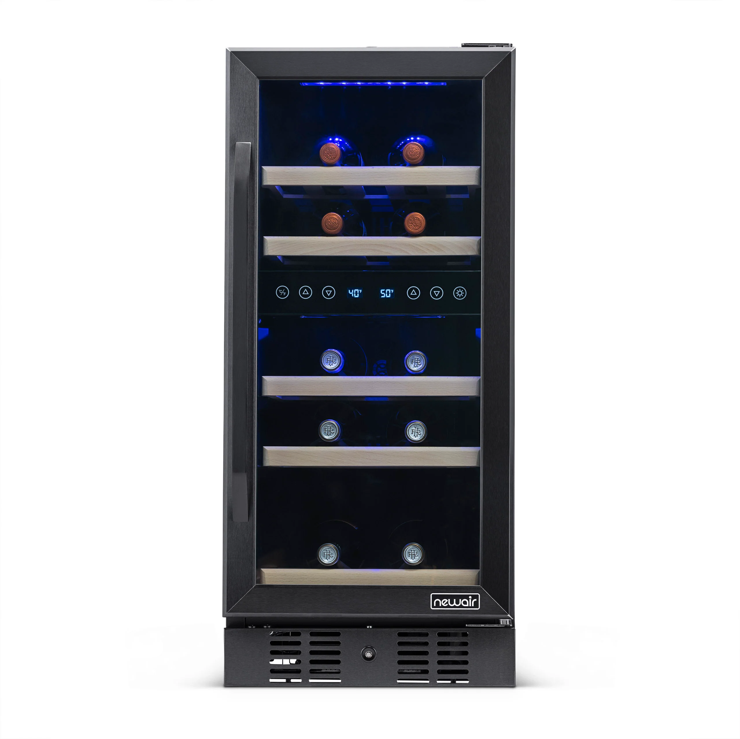 2025 Newair® Refrigerador de Vinos Empotrable Negro – 29 Botellas – 14,8