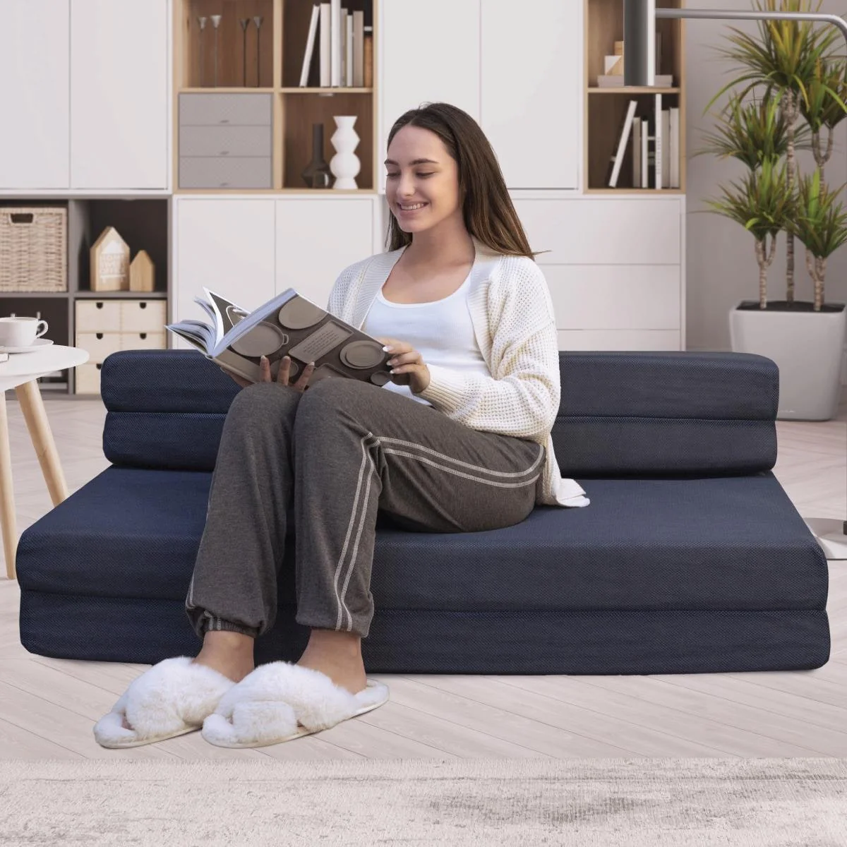 2025 Colchón/Sofá Cama Plegable de Espuma Milliard de 11,5 cm – Tamaño Queen (160 x 203 cm)