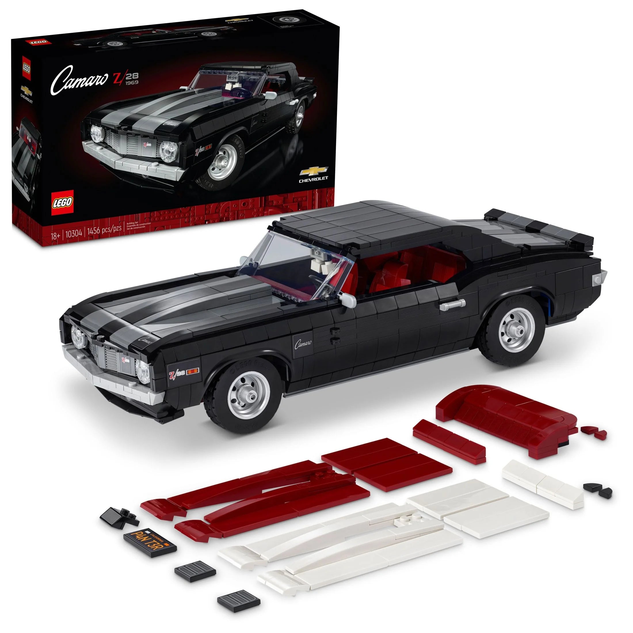 LEGO Icons Chevrolet Camaro Z28 10304 – Set de Construcción de Auto Clásico Personalizable para Adultos, Coche Deportivo Vintage Americano, Gran Idea de Regalo