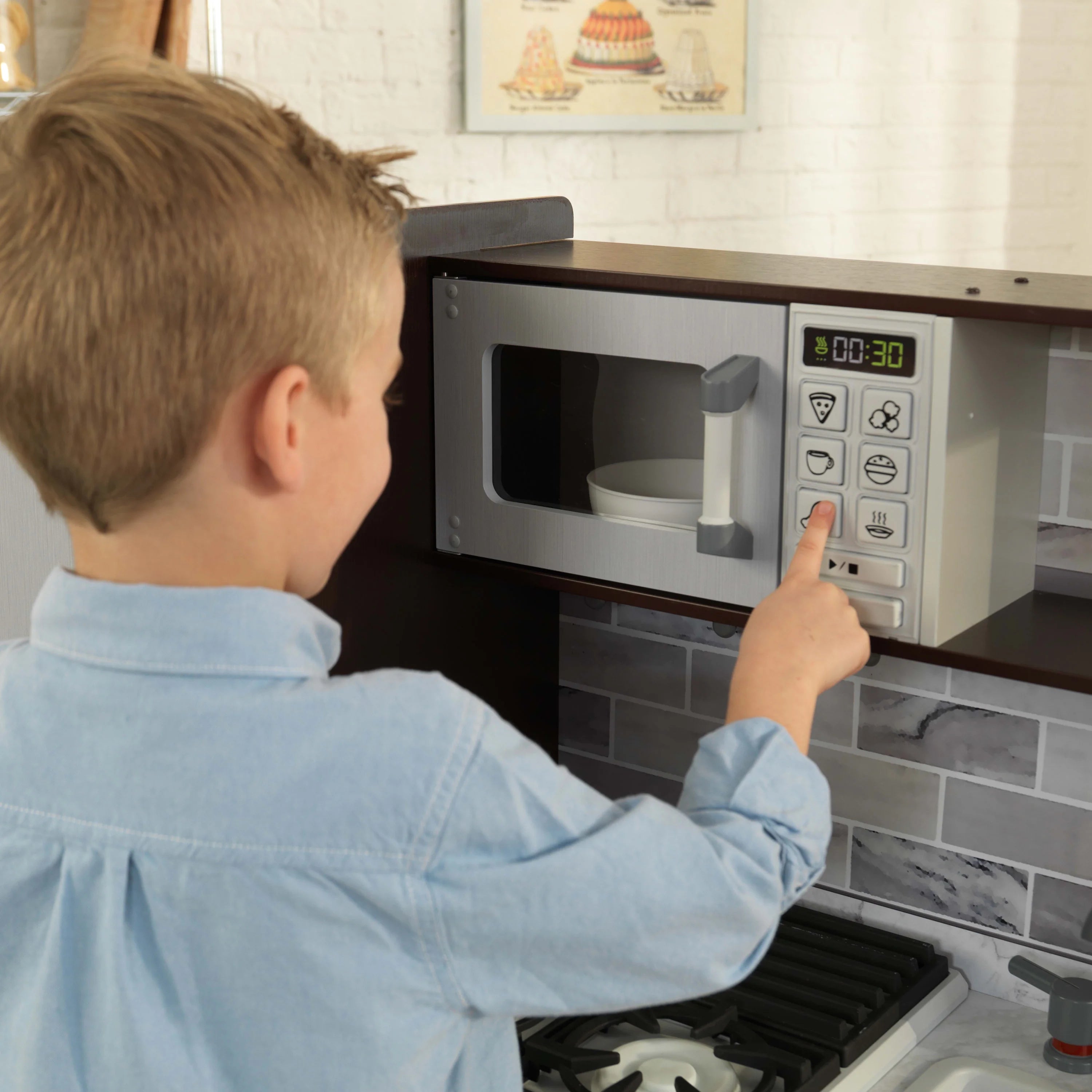 Cocina de Juego KidKraft Uptown Elite Espresso con Luces y Sonidos
