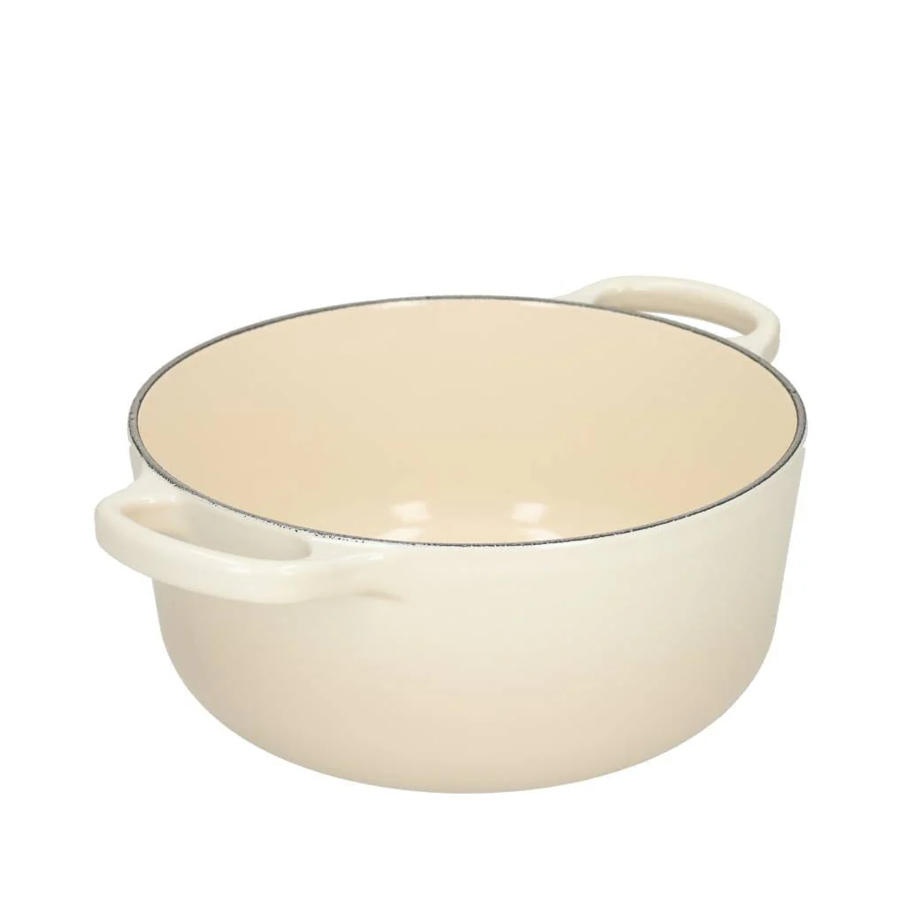 2025 Le Creuset - Sartén para asar / brasear Signature redonda Meringue 20 cm 2,4 l