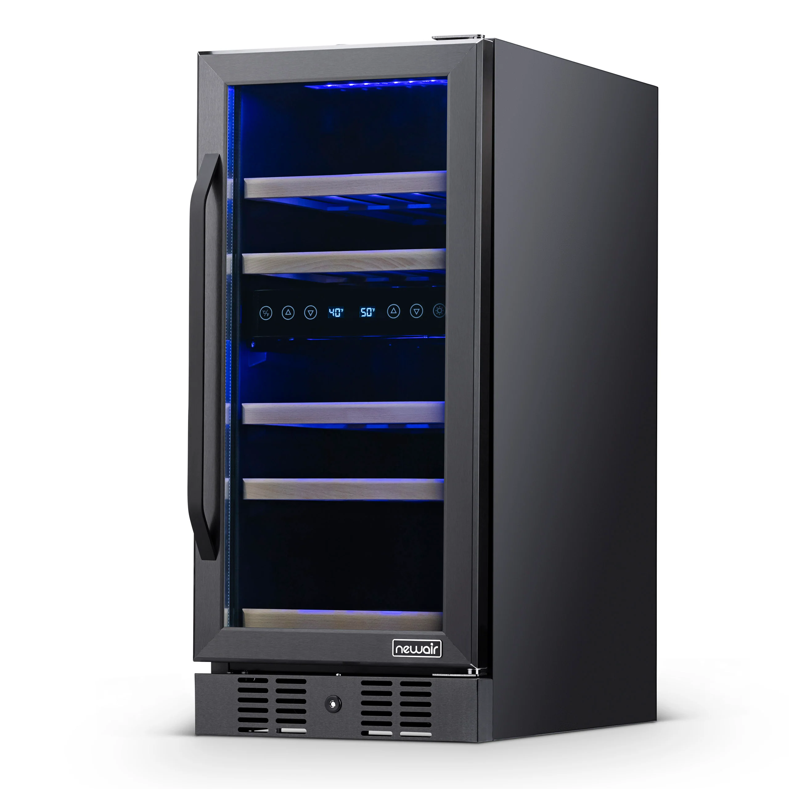 2025 Newair® Refrigerador de Vinos Empotrable Negro – 29 Botellas – 14,8