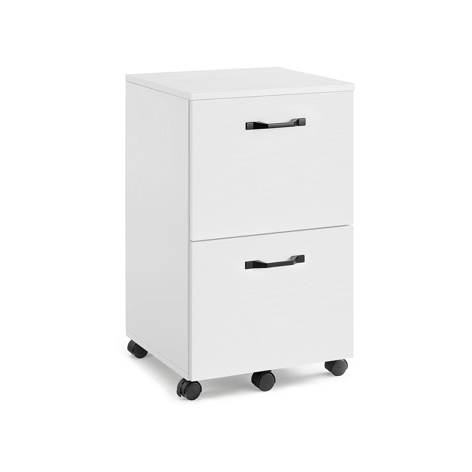 Archivador Industrial VASAGLE con 2 Cajones y Ruedas – Mueble de Oficina Móvil para Carpetas Colgantes Formato A4 y Carta, Estilo Rústico Marrón y Negro
