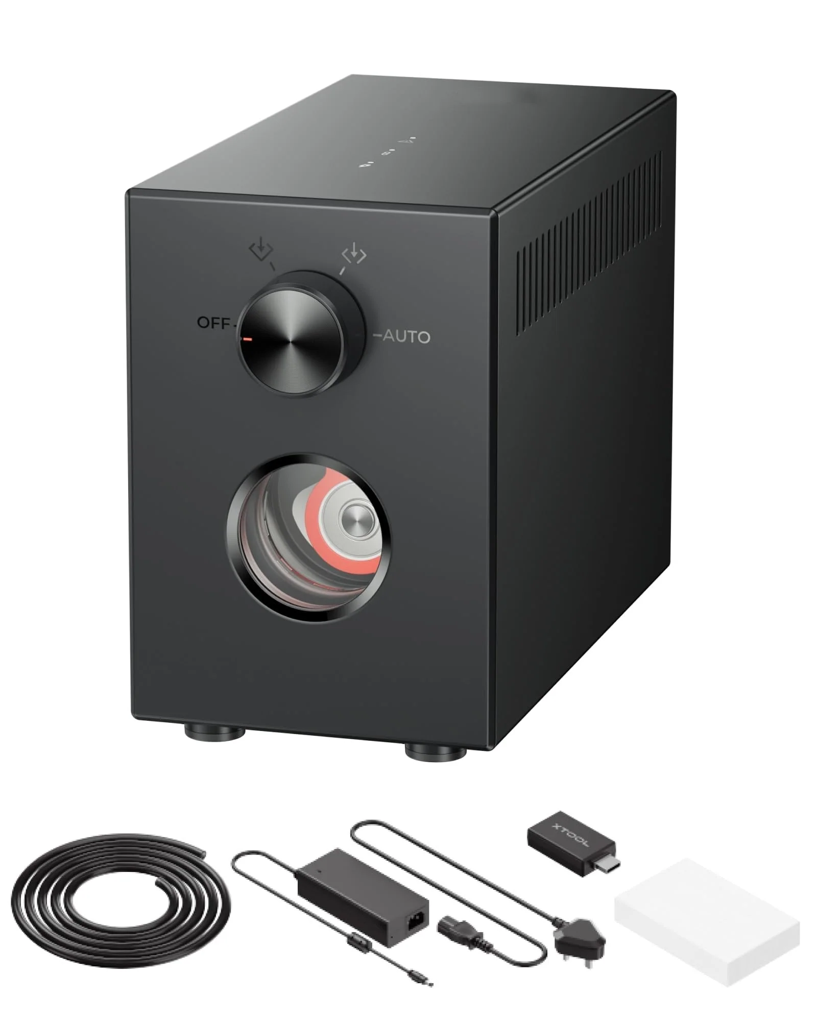 Asistencia por Aire Comprimido con Bomba de Pistón Metálica Mejorada – Caudal de Aire de 30 L/min, Filtro HEPA para Corte Láser