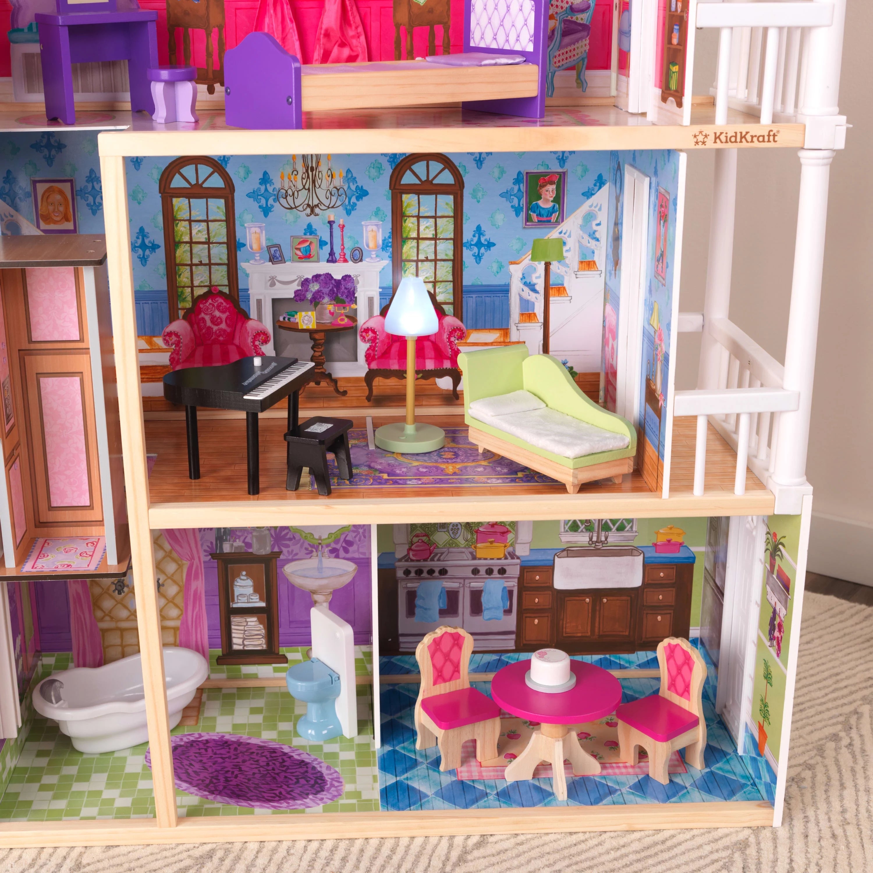 Casa de Muñecas de Madera KidKraft My Dreamy con 14 Accesorios