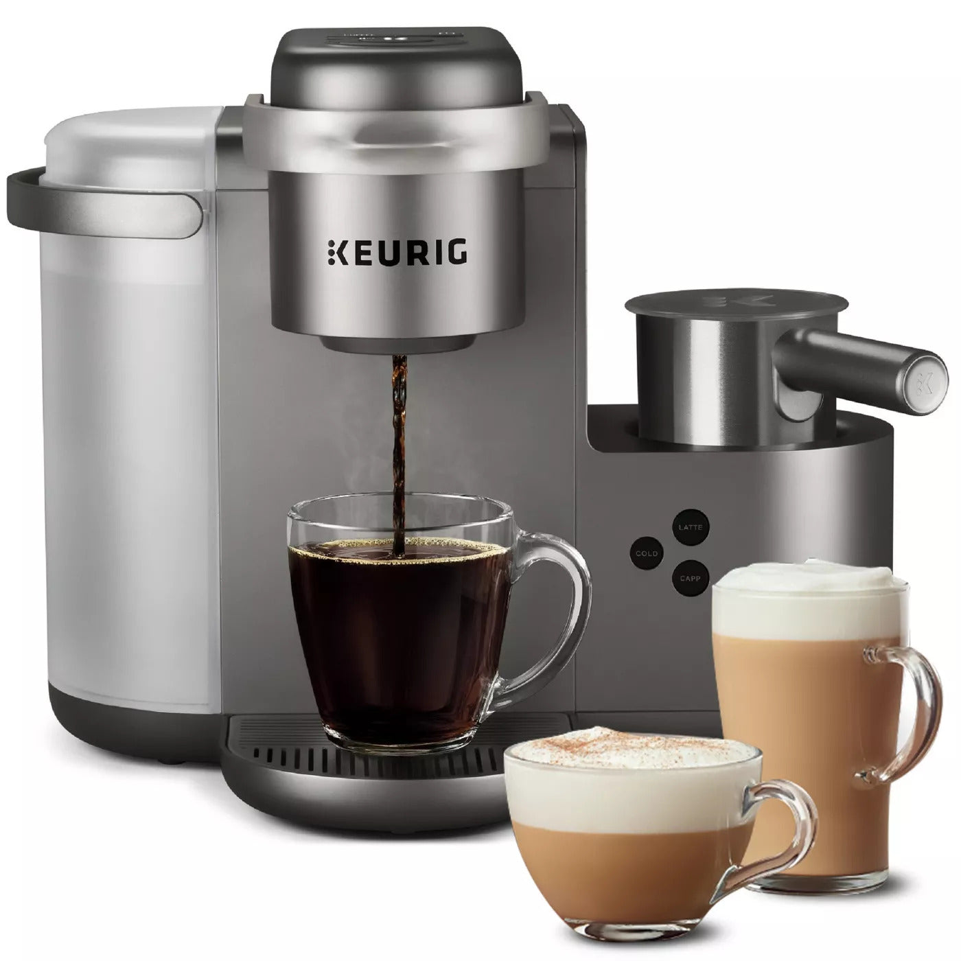 Keurig K-Cafe Edición Especial Cafetera de Una Taza K-Cup para Café, Latte y Cappuccino – Níquel