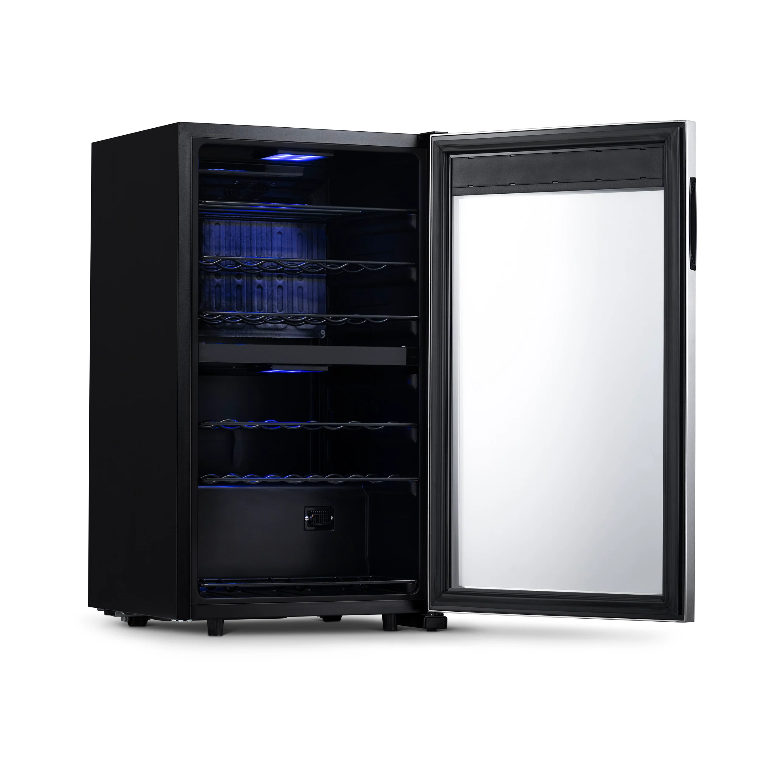 2025 Refrigerador de Vinos Independiente Newair® – 28 Botellas (48 cm), Doble Zona, Acero Inoxidable