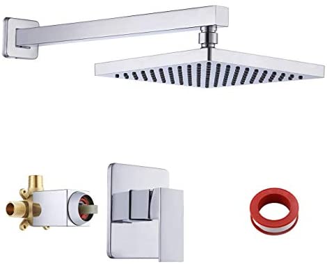 Grifo de Ducha KES Negro con Válvula de Ducha y Cabezal de Lluvia