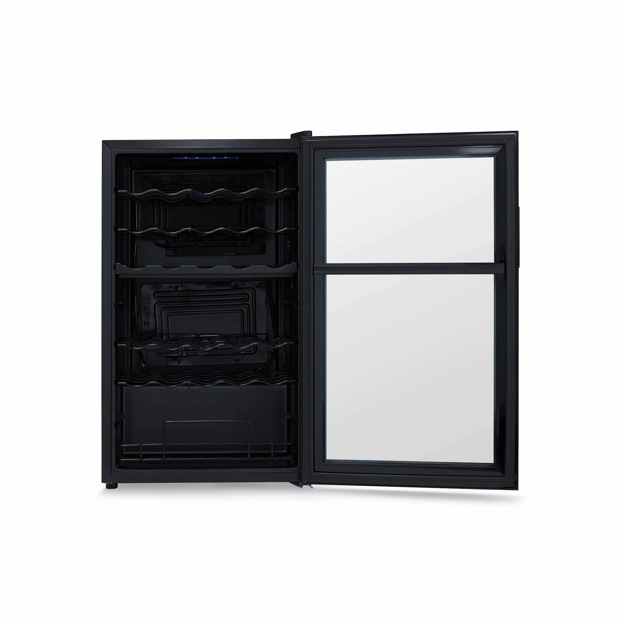 2025 Refrigerador de Vinos Independiente Newair® Negro – 33 Botellas, Doble Zona – 19,5