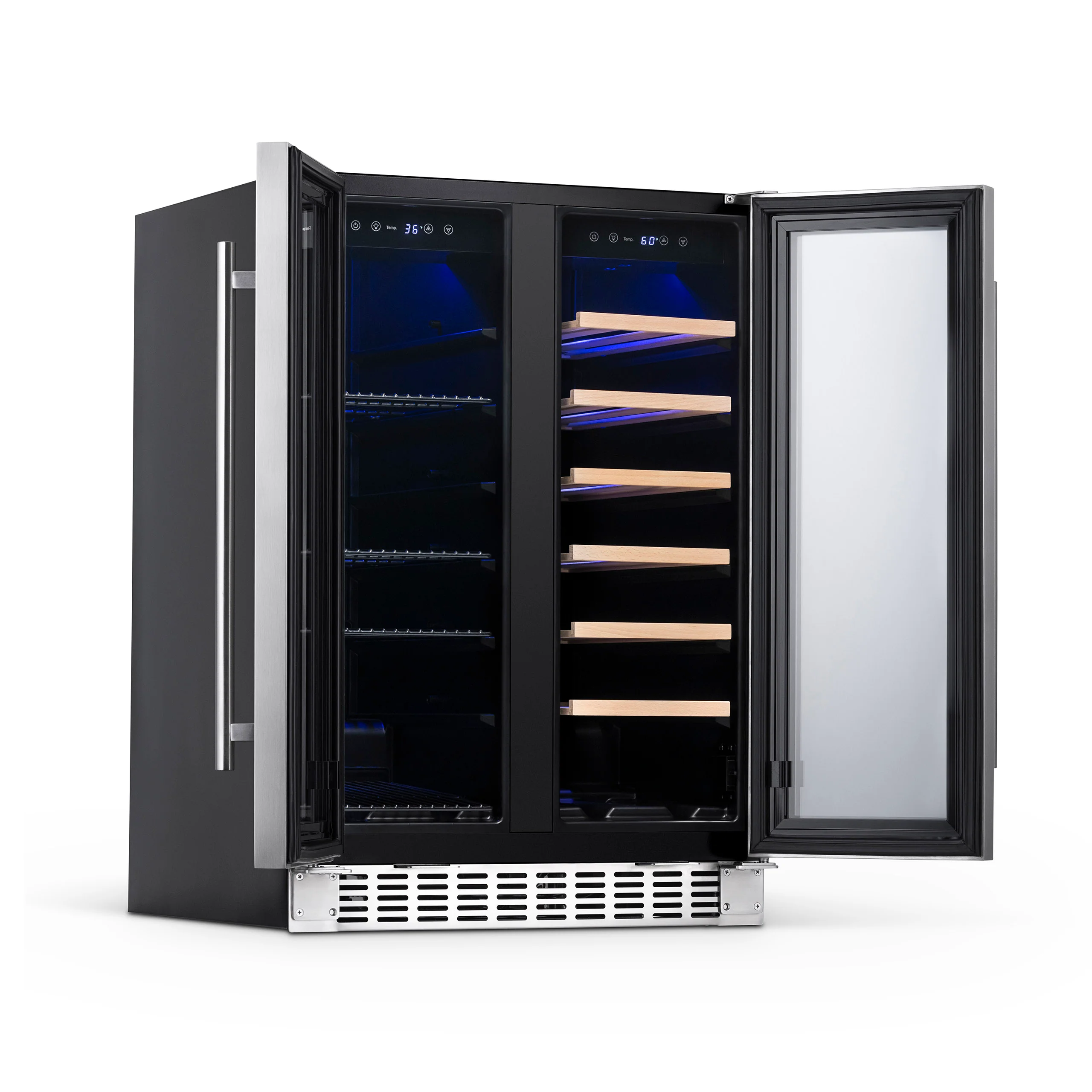 2025 Newair® Refrigerador Premium para Bebidas Empotrable de Doble Zona – 58 Latas y 18 Botellas – 24