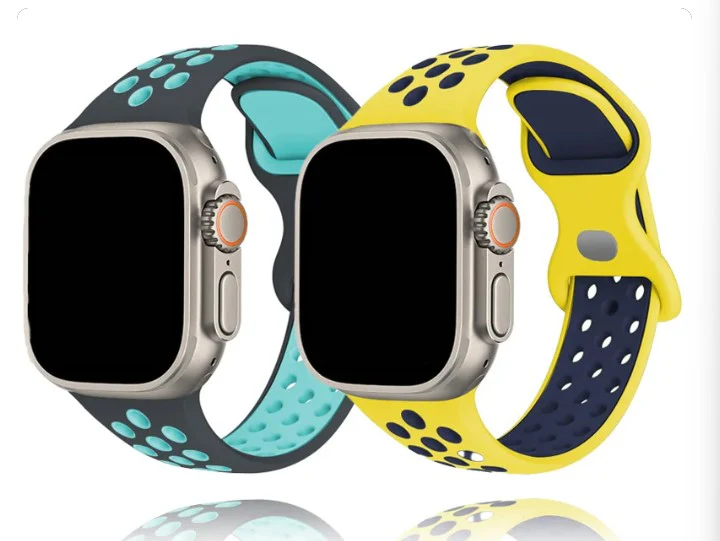 Correa de Silicona Deportiva con ventilaci��n Para Apple Watch  Diferentes Colores