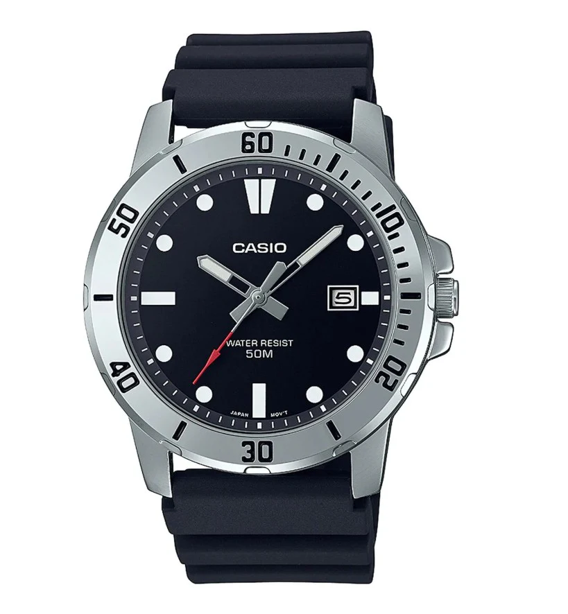 Reloj Hombre CASIO Cl��sico Cuero NEGRO Cuarzo MTP-VD01-1EVUDF