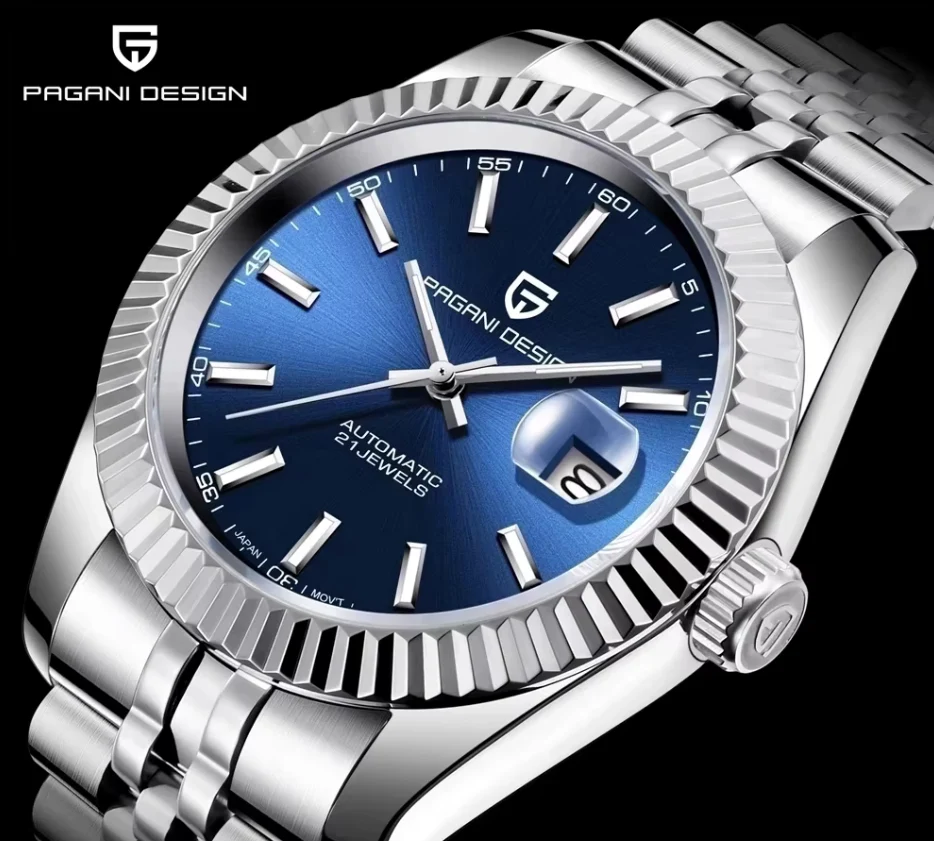 Reloj PAGANI DATEJUST PRESIDENT BLUE Automático Cristal de Zafiro