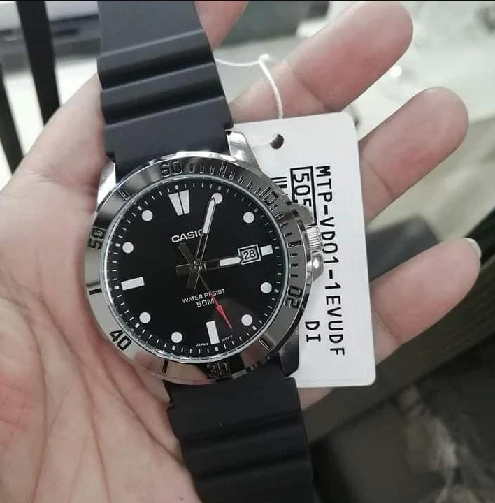 Reloj Hombre CASIO Cl��sico Cuero NEGRO Cuarzo MTP-VD01-1EVUDF