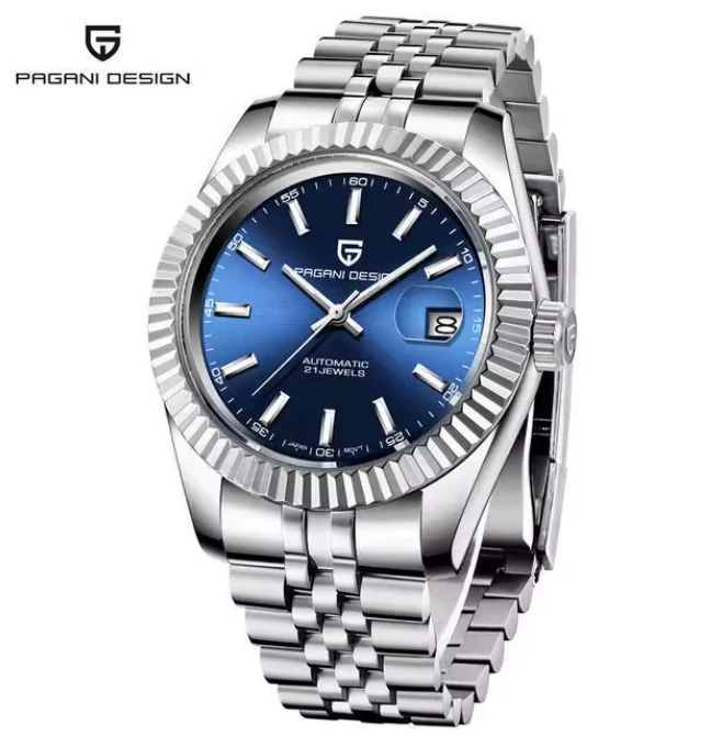 Reloj PAGANI DATEJUST PRESIDENT BLUE Automático Cristal de Zafiro