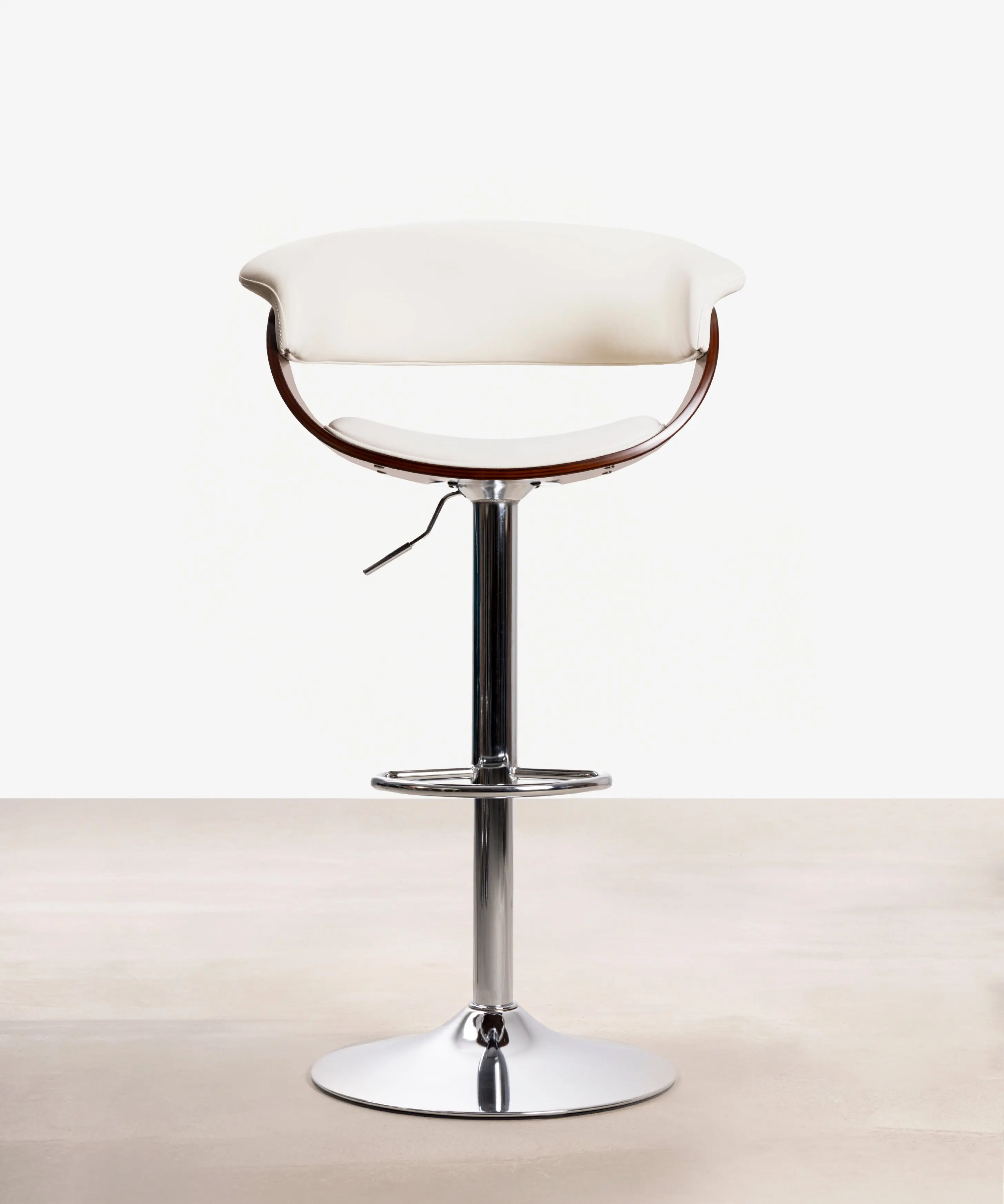 Taburete de Madera y Polipiel Regulable Beckett