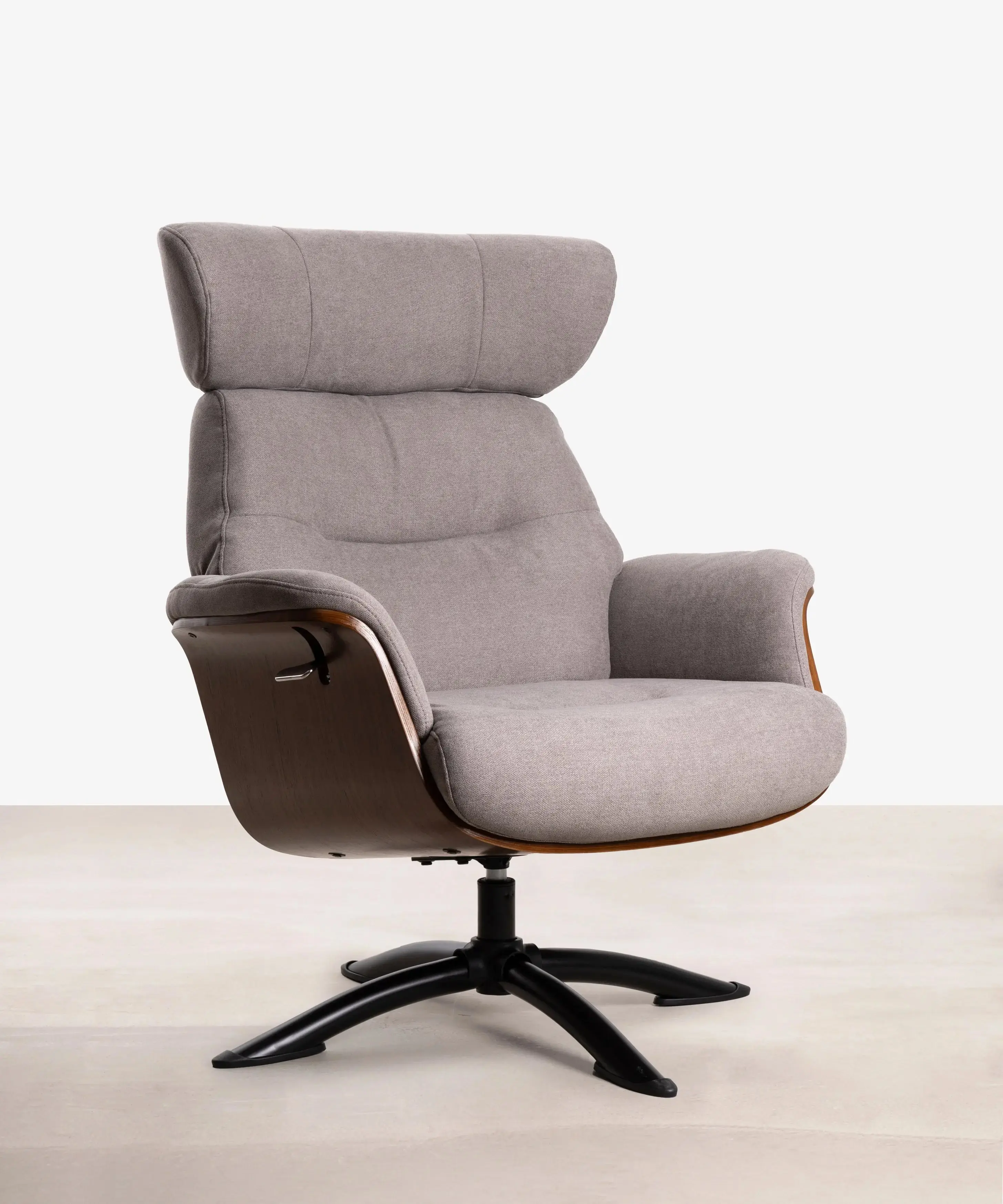 Sillón Reclinable en Madera y Tapizado con Reposapiés Osaka