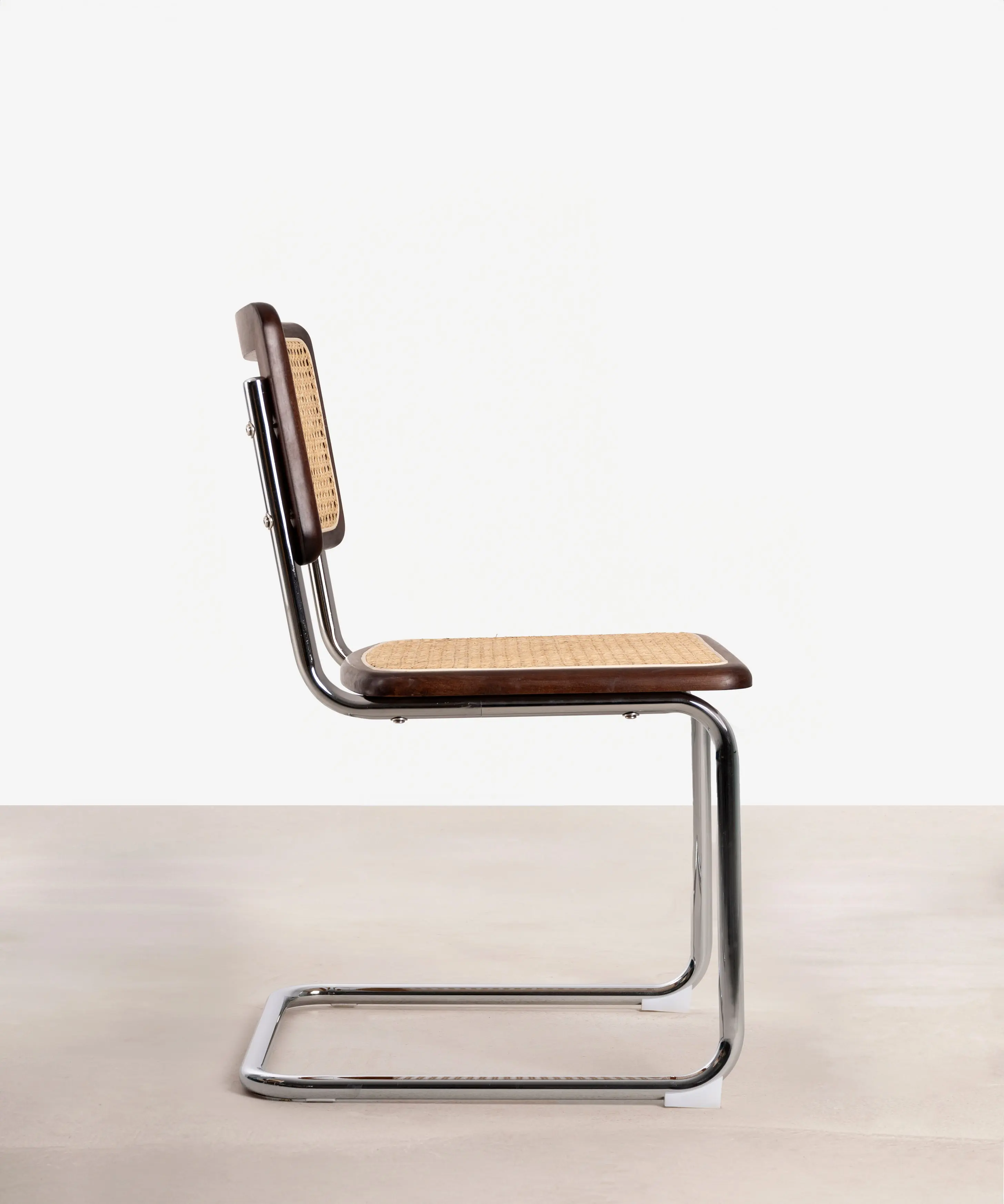 Silla de Comedor de Madera, Ratán y Metal Candy