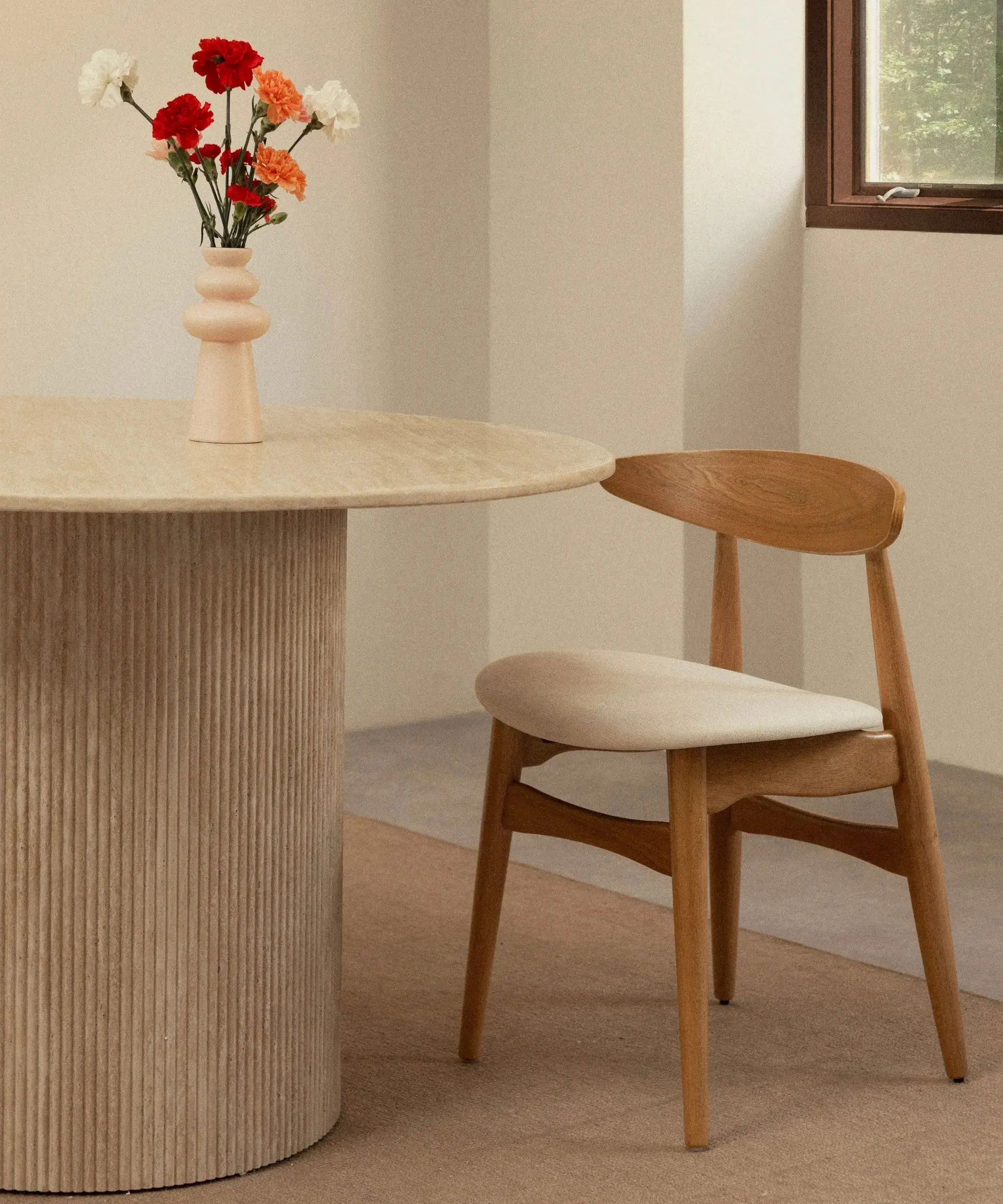 Silla de Comedor en Madera Acolchada Kyoto