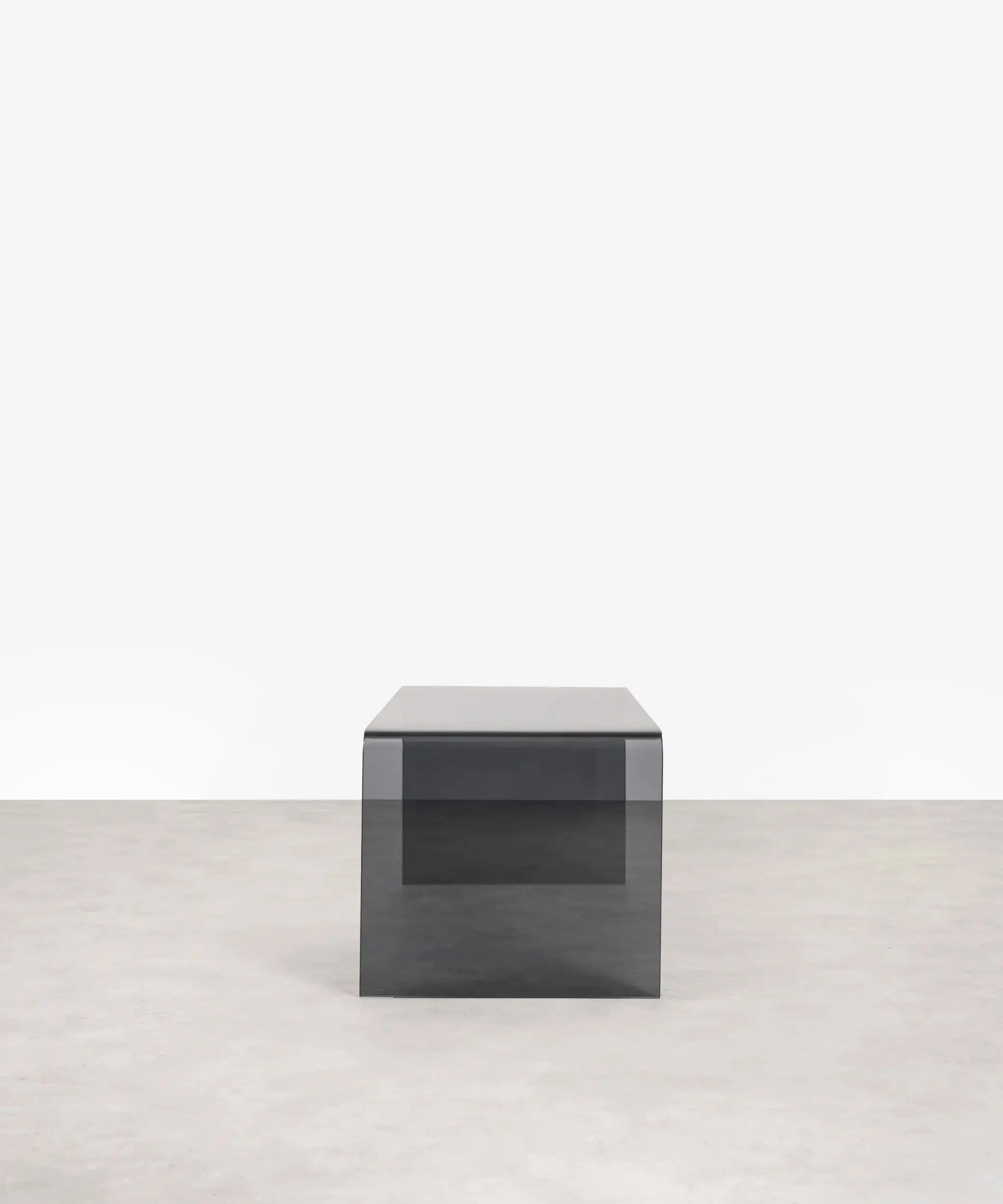 Mesa de Centro Rectangular de Cristal Curvado Cheval 100 cm