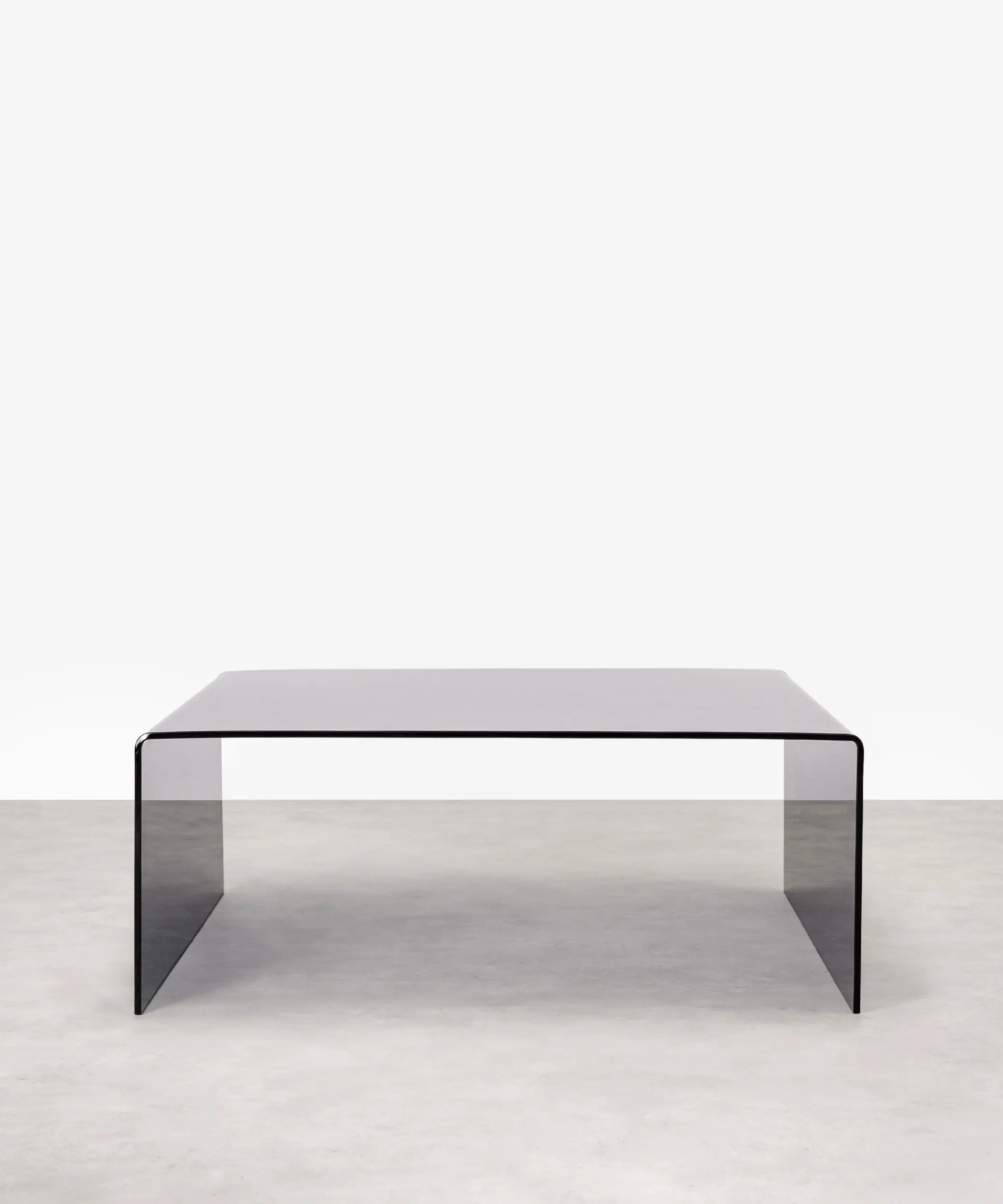 Mesa de Centro Cuadrada de Cristal Curvado Burano 100 cm x 100 cm