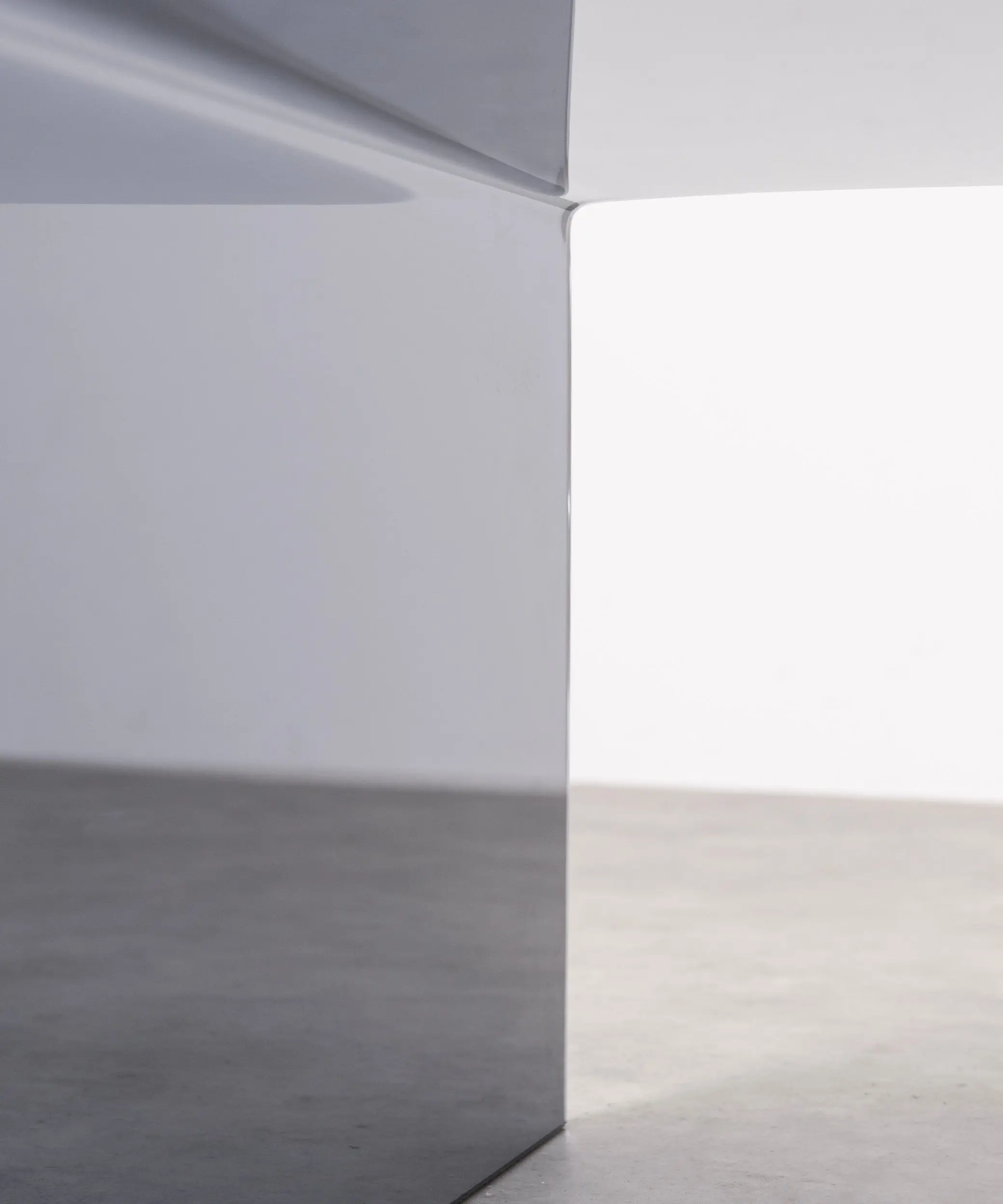 Mesa de Centro Cuadrada de Cristal Curvado Burano 100 cm x 100 cm