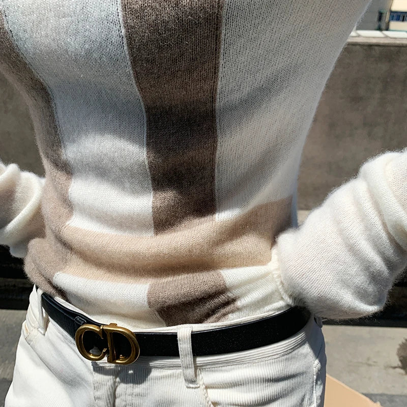 Vera - warme patchwork trui