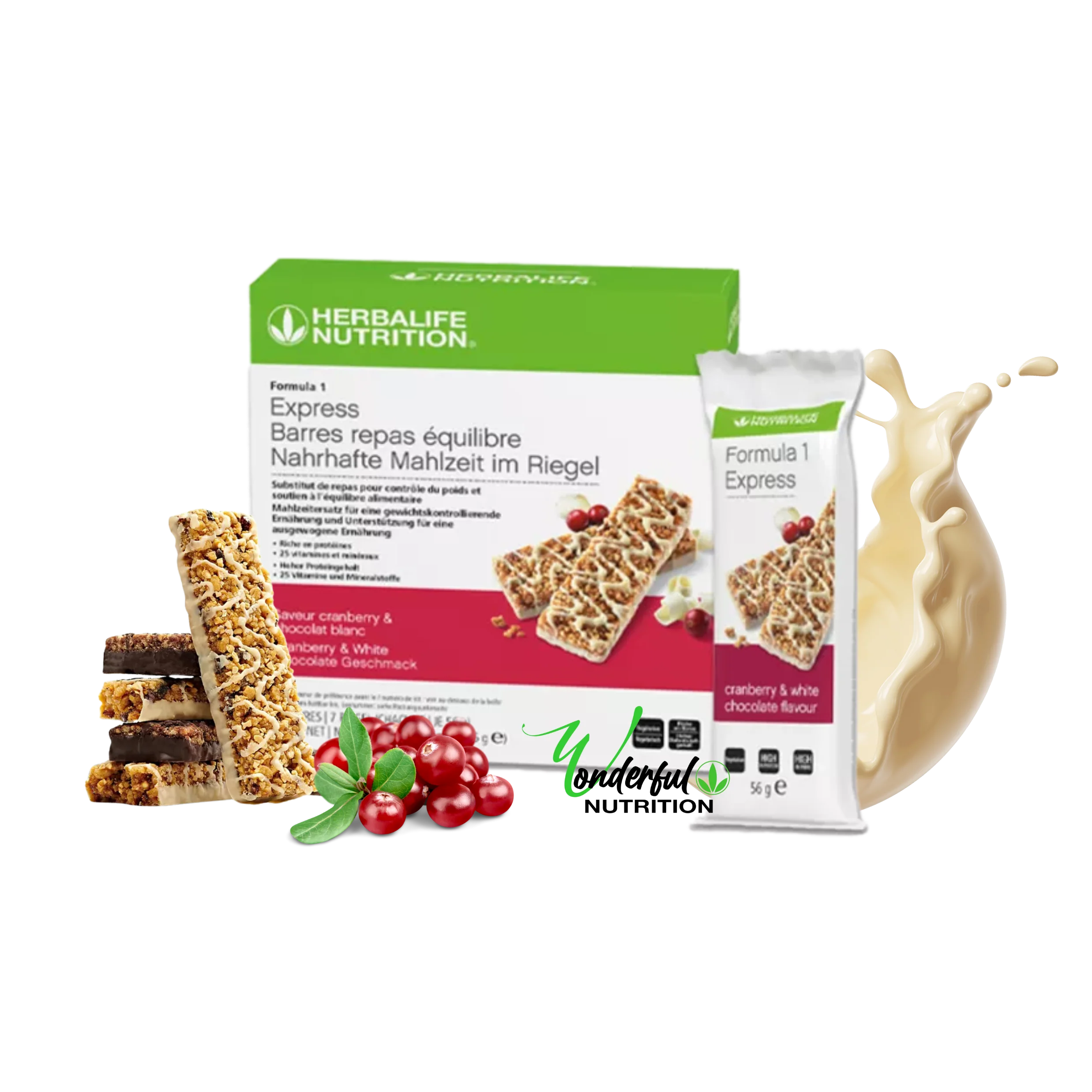 Barres Repas Équilibre Formula 1 Express Saveur Cranberry et Chocolat Blanc