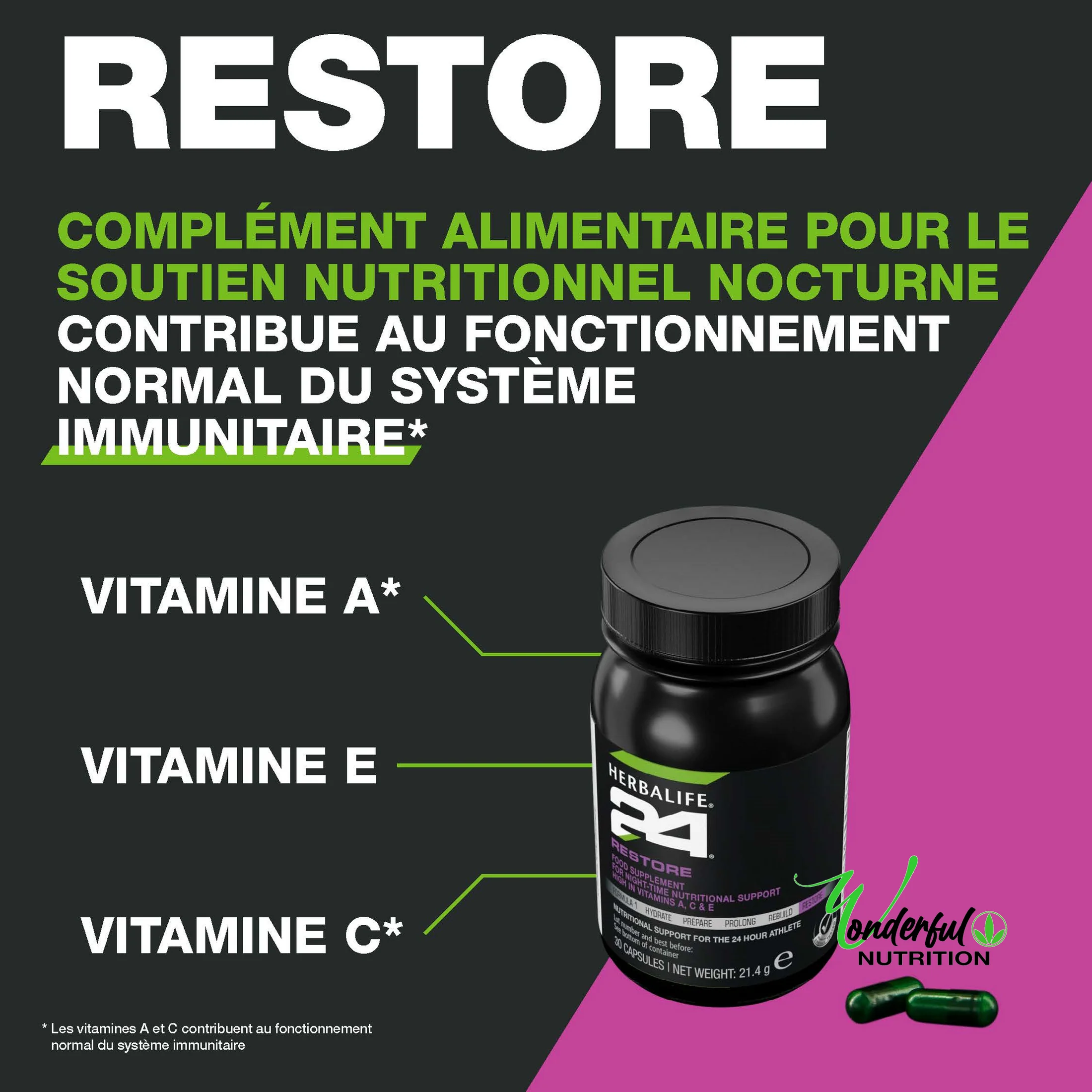 Restore Complément pour le soutien nutritionnel nocturne
