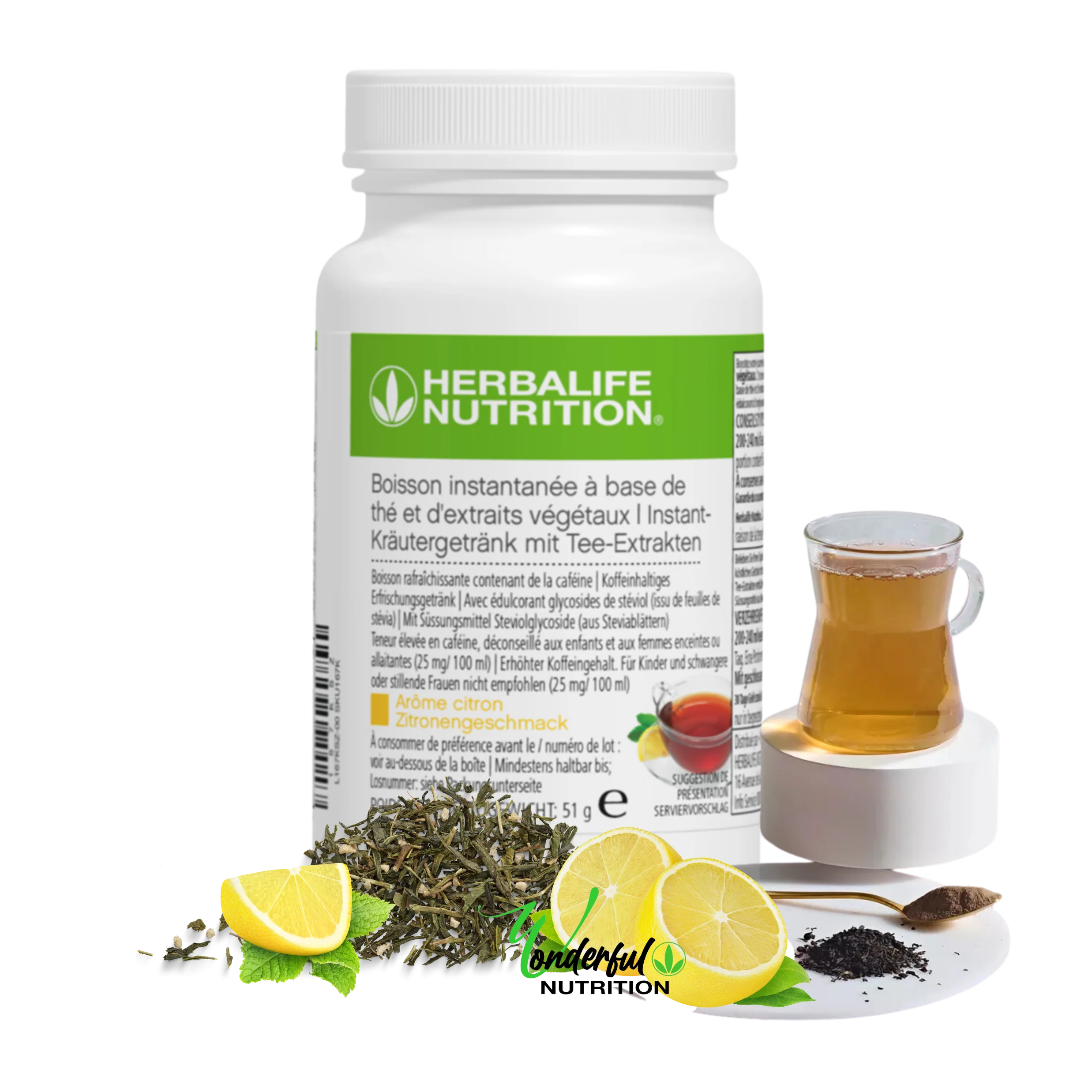 Boisson instantanée à base d'extraits de plantes Framboise