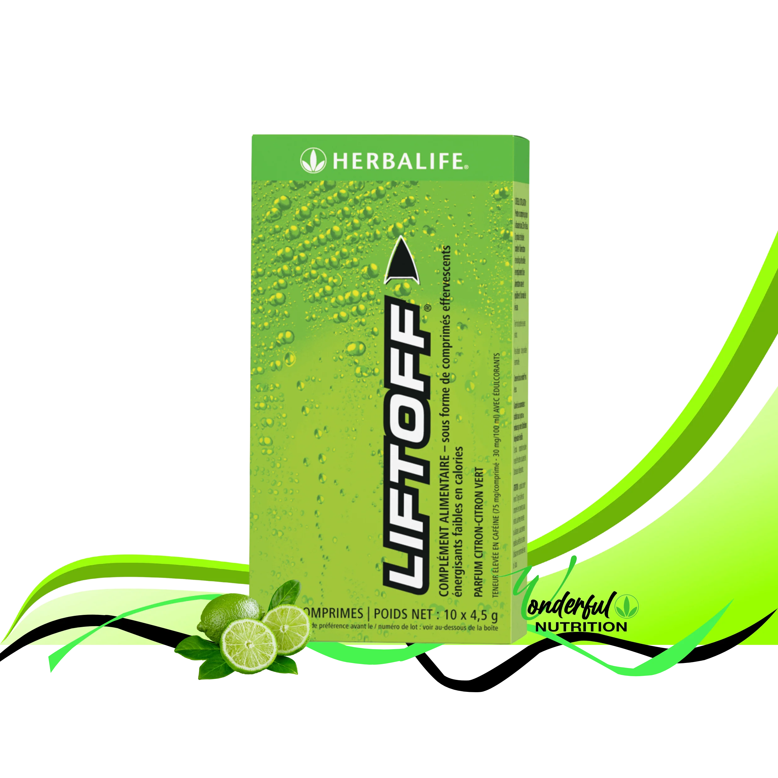 LiftOff® Boisson à base de vitamines et caféine Citron-Citron vert