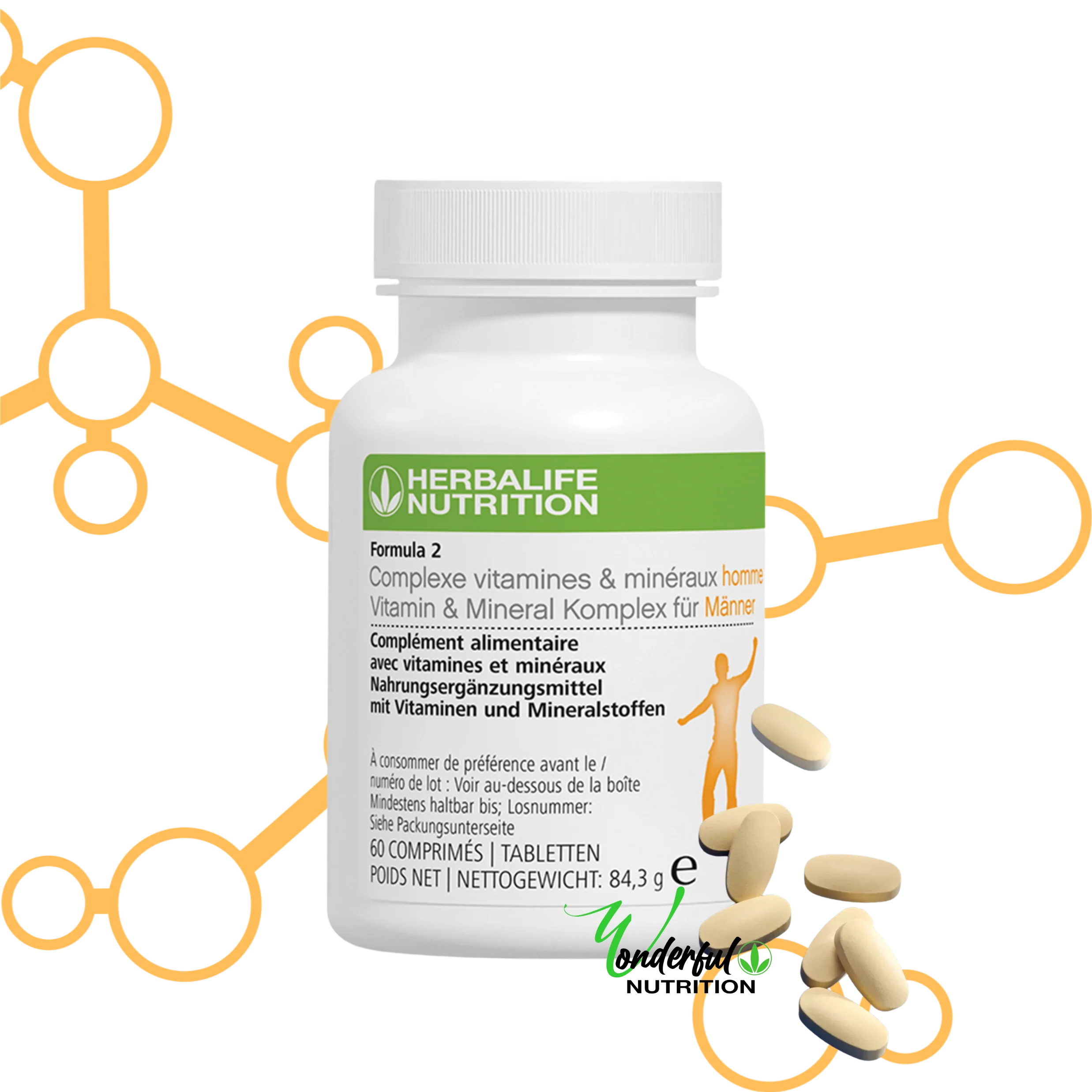 Formula 2 complexe vitamines et minéraux Homme Complément Multivitaminé