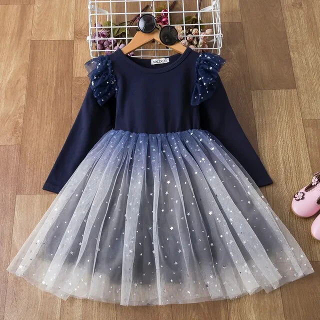 Long Sleeve Princess Dresses , Baby Girls