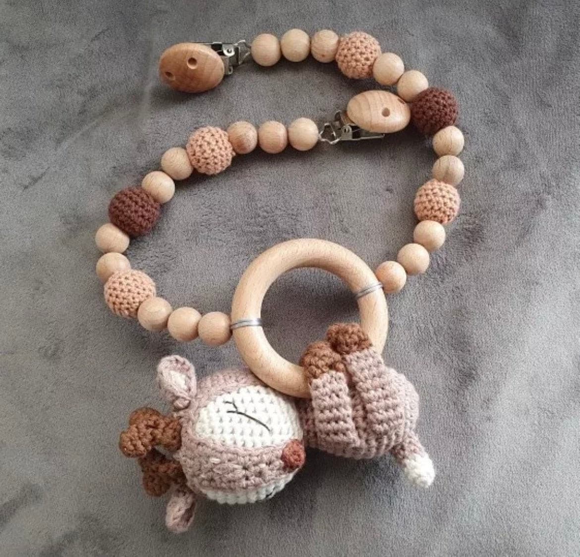 Crochet Pram Garland Toy with Clip