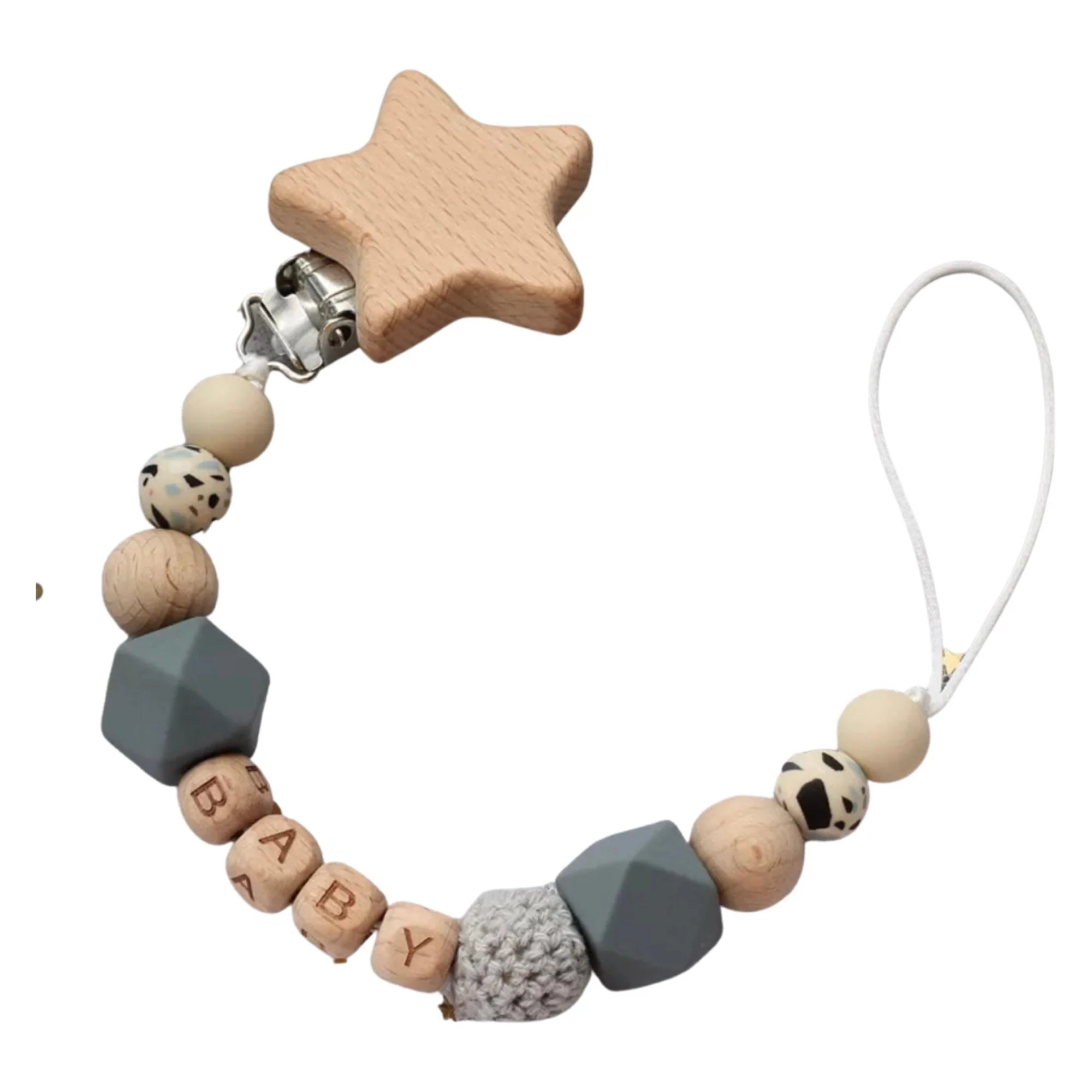 Personalised Baby Dummy Clip, BPA Free Silicone