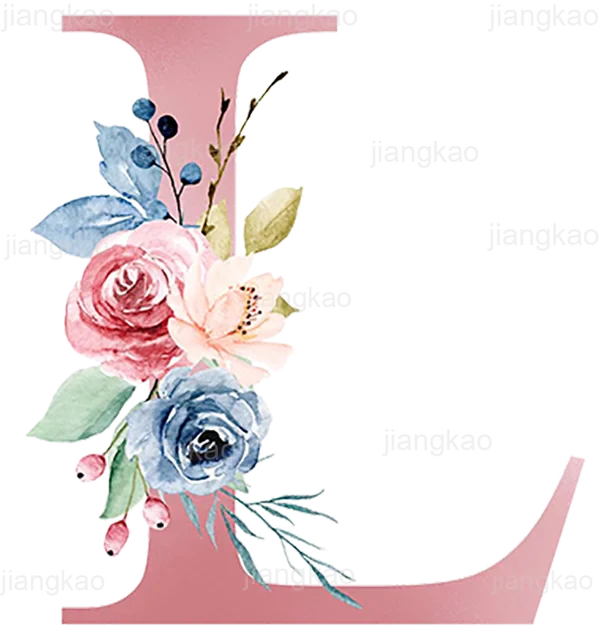 Personalised Pillow Cases Custom Initial Flower with Name Cushion Cover