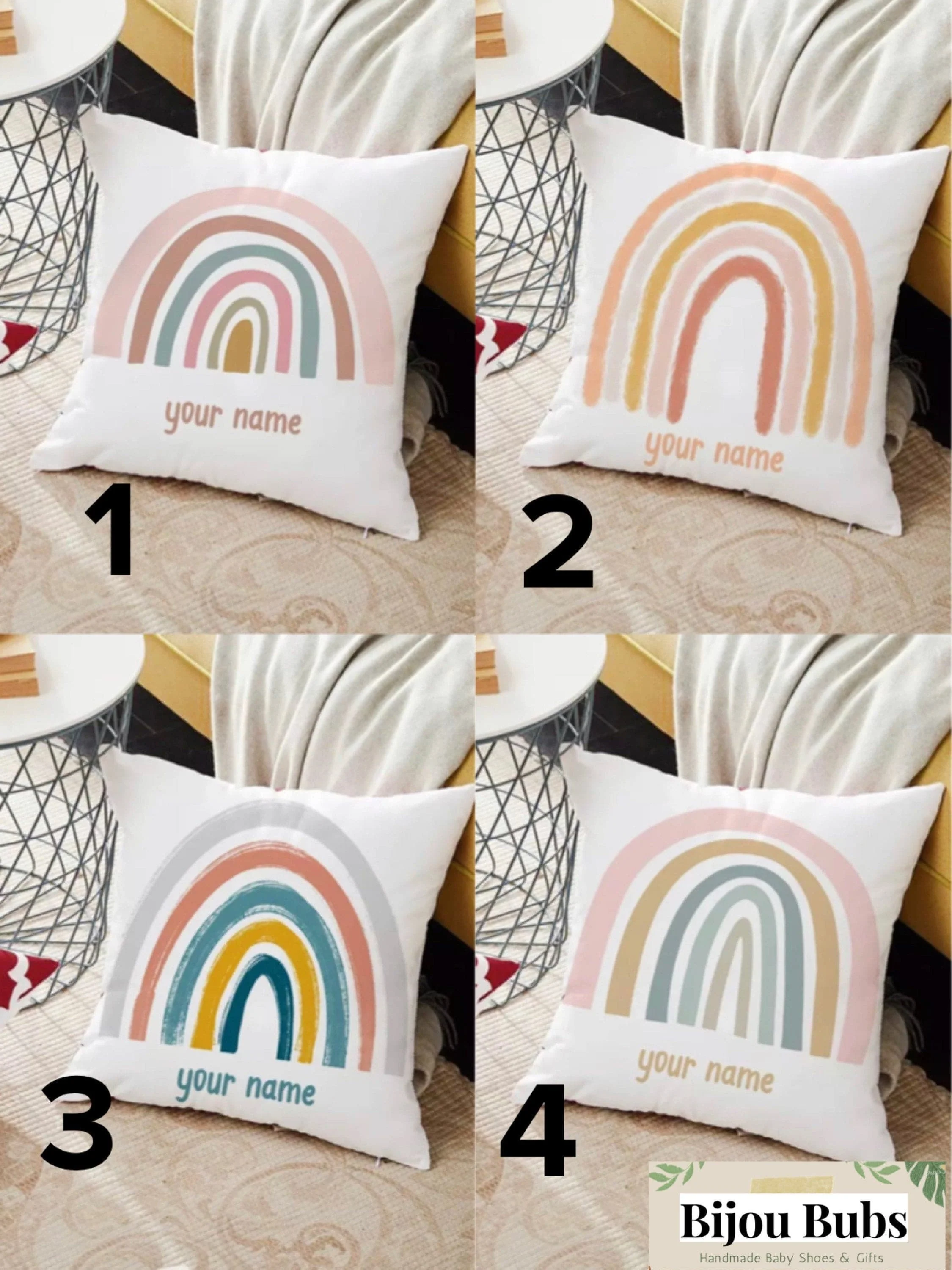 Personalised Rainbow Name Pillow