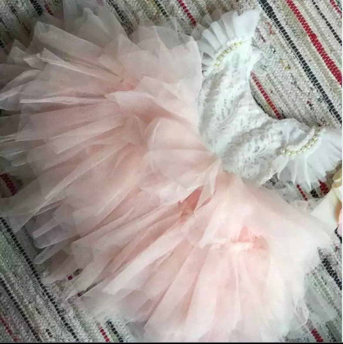 Davina - Princess Lace & Tulle Dress with Floral Sash