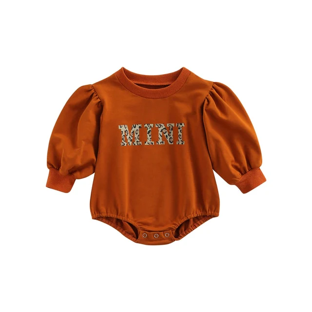 Baby Girls Leopard Romper - Mini Leopard Oversize Girls Romper Sweater