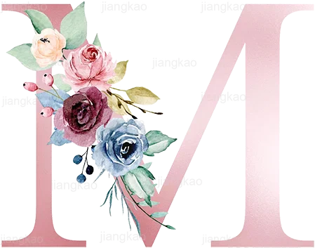 Personalised Pillow Cases Custom Initial Flower with Name Cushion Cover