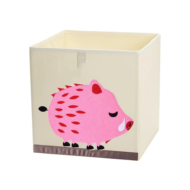 Liddy - Neutral Storage Toy Box for Kids - Folding Animal Toy Storage Cube