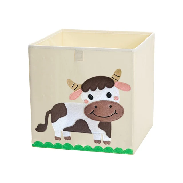 Liddy - Neutral Storage Toy Box for Kids - Folding Animal Toy Storage Cube