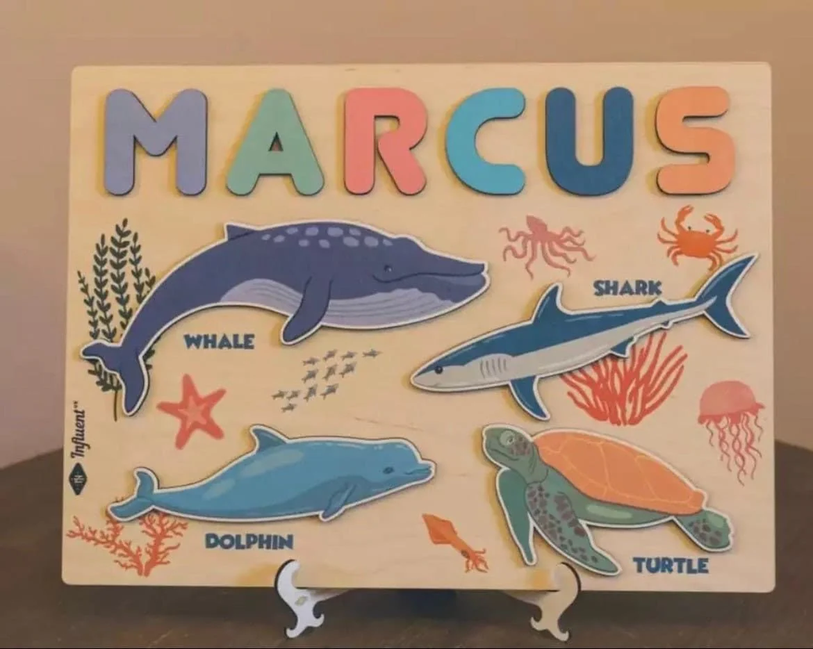 Wooden Name Puzzle - Personalized Name Puzzle Toy Gift