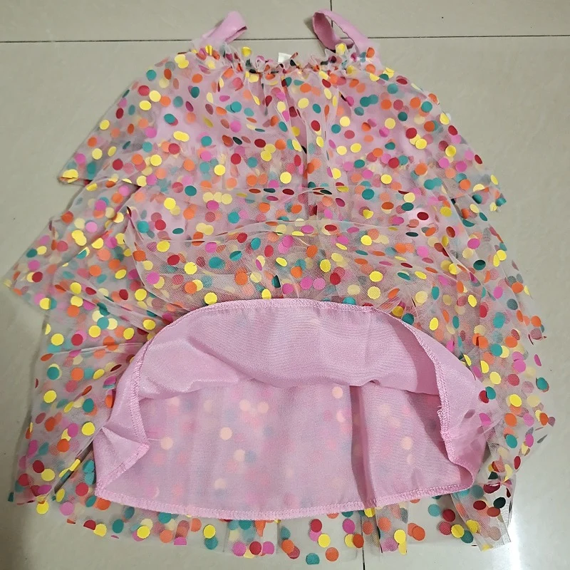 Tandy - Confetti Rainbow Polka Dot Tulle Dress