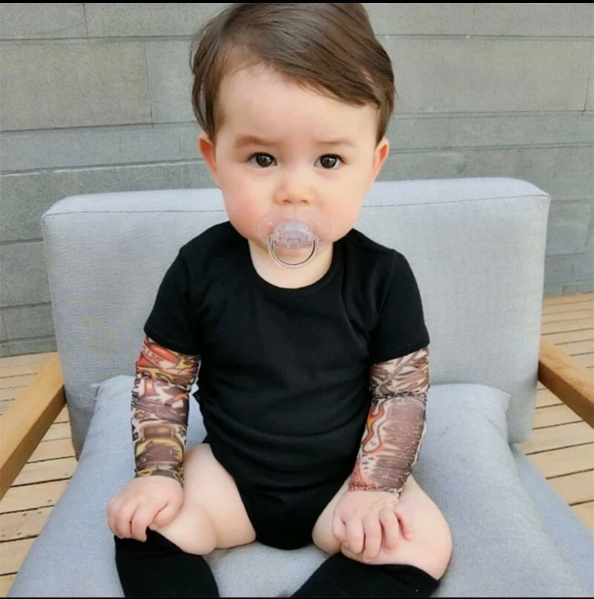Baby Tattoo Onesie - Black