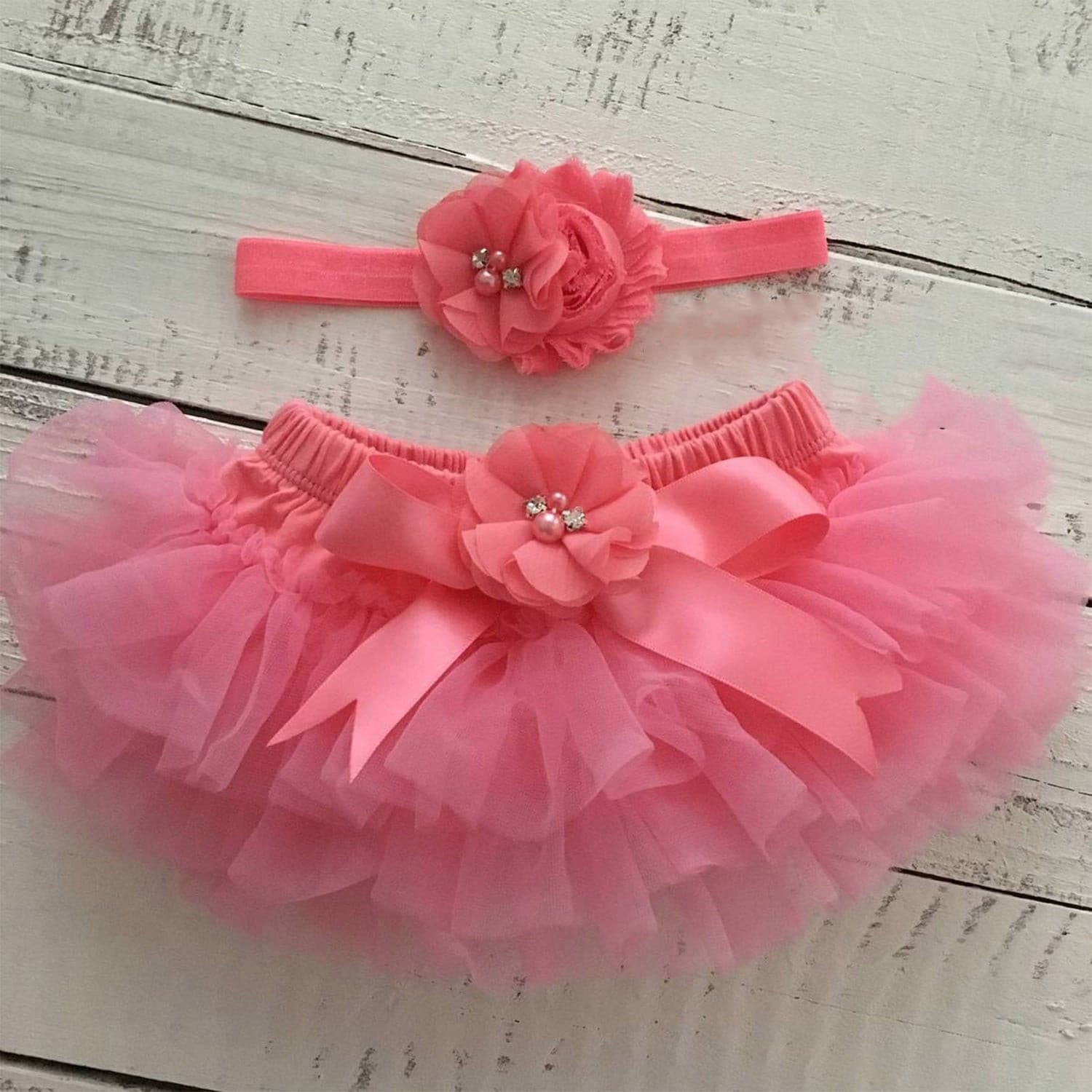 Baby Girls First 1st Birthday Outfit - Dusty pink