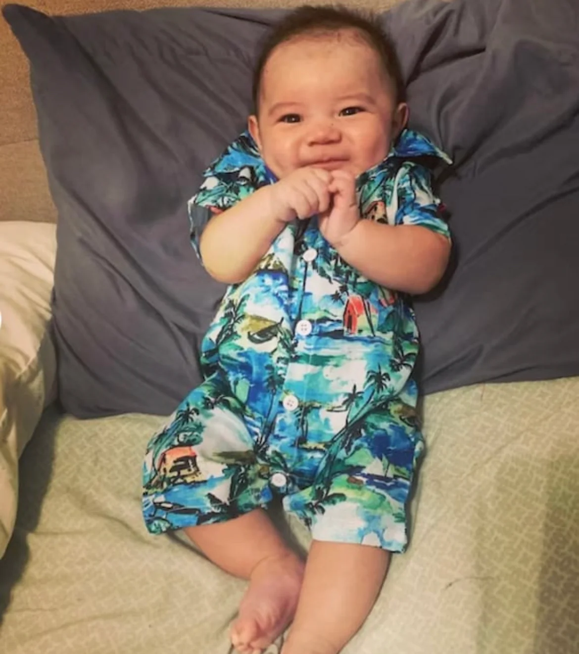 Baby Hawaiian Romper Shirt - Onesie