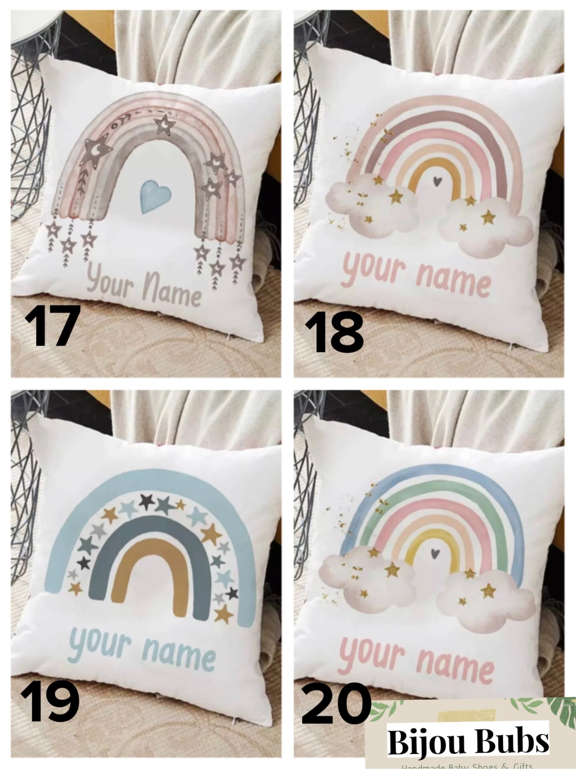Personalised Rainbow Name Pillow