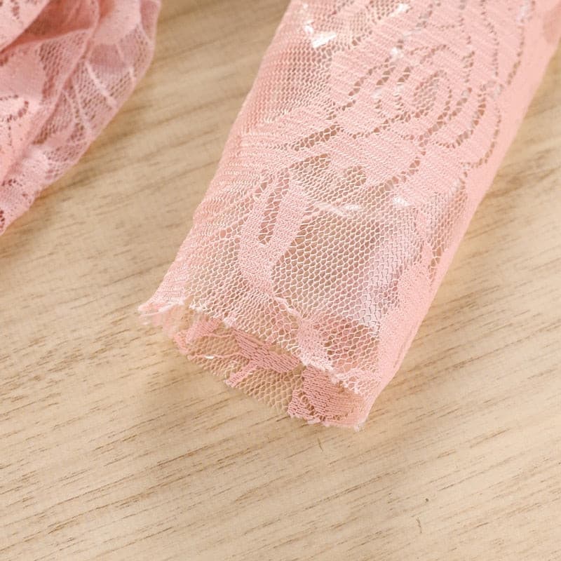 Girls First Birthday Party Romper Dress - Lace