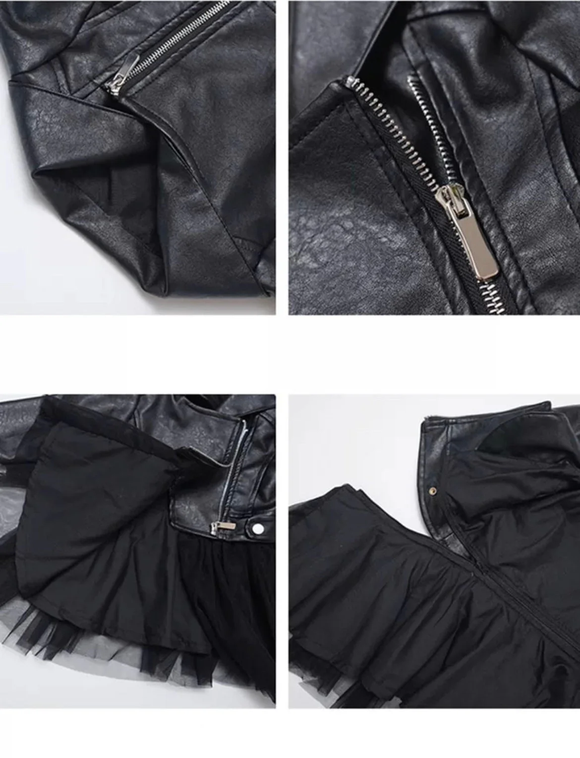 Black Rocker Tutu Dress with Leather Jacket in size 9 months to 5 years